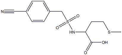 2-{[(4-cyanophenyl)methane]sulfonamido}-4-(methylsulfanyl)butanoic acid Struktur