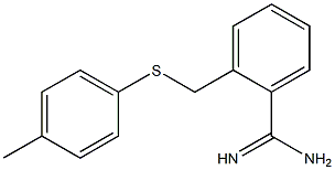 2-{[(4-methylphenyl)sulfanyl]methyl}benzene-1-carboximidamide Struktur