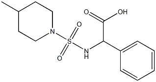 2-{[(4-methylpiperidine-1-)sulfonyl]amino}-2-phenylacetic acid Struktur