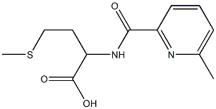 2-{[(6-methylpyridin-2-yl)carbonyl]amino}-4-(methylthio)butanoic acid Struktur