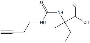 2-{[(but-3-ynylamino)carbonyl]amino}-2-methylbutanoic acid Struktur