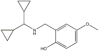 2-{[(dicyclopropylmethyl)amino]methyl}-4-methoxyphenol Struktur