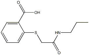 2-{[(propylcarbamoyl)methyl]sulfanyl}benzoic acid Struktur