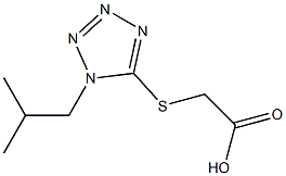 2-{[1-(2-methylpropyl)-1H-1,2,3,4-tetrazol-5-yl]sulfanyl}acetic acid Struktur