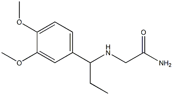 2-{[1-(3,4-dimethoxyphenyl)propyl]amino}acetamide Struktur