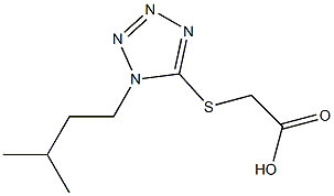 2-{[1-(3-methylbutyl)-1H-1,2,3,4-tetrazol-5-yl]sulfanyl}acetic acid Struktur