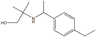 2-{[1-(4-ethylphenyl)ethyl]amino}-2-methylpropan-1-ol Struktur