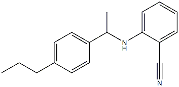 2-{[1-(4-propylphenyl)ethyl]amino}benzonitrile Struktur