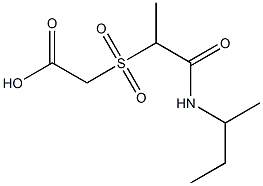 2-{[1-(butan-2-ylcarbamoyl)ethane]sulfonyl}acetic acid Struktur