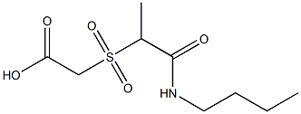 2-{[1-(butylcarbamoyl)ethane]sulfonyl}acetic acid Struktur