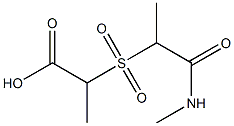 2-{[1-(methylcarbamoyl)ethane]sulfonyl}propanoic acid Struktur