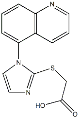 2-{[1-(quinolin-5-yl)-1H-imidazol-2-yl]sulfanyl}acetic acid Struktur