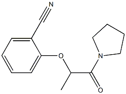 2-{[1-oxo-1-(pyrrolidin-1-yl)propan-2-yl]oxy}benzonitrile Struktur