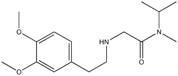 2-{[2-(3,4-dimethoxyphenyl)ethyl]amino}-N-methyl-N-(propan-2-yl)acetamide Struktur