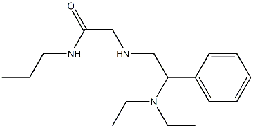 2-{[2-(diethylamino)-2-phenylethyl]amino}-N-propylacetamide Struktur