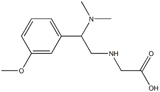 2-{[2-(dimethylamino)-2-(3-methoxyphenyl)ethyl]amino}acetic acid Struktur