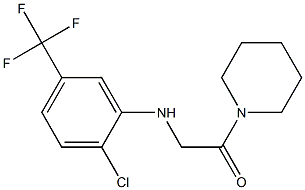 2-{[2-chloro-5-(trifluoromethyl)phenyl]amino}-1-(piperidin-1-yl)ethan-1-one Struktur