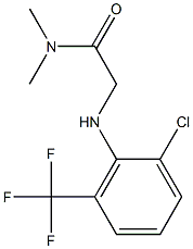 2-{[2-chloro-6-(trifluoromethyl)phenyl]amino}-N,N-dimethylacetamide Struktur