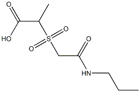 2-{[2-oxo-2-(propylamino)ethyl]sulfonyl}propanoic acid Struktur