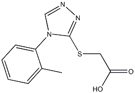 2-{[4-(2-methylphenyl)-4H-1,2,4-triazol-3-yl]sulfanyl}acetic acid Struktur