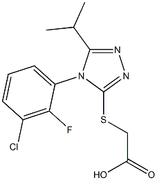 2-{[4-(3-chloro-2-fluorophenyl)-5-(propan-2-yl)-4H-1,2,4-triazol-3-yl]sulfanyl}acetic acid Struktur