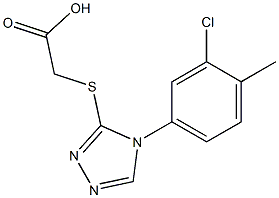 2-{[4-(3-chloro-4-methylphenyl)-4H-1,2,4-triazol-3-yl]sulfanyl}acetic acid Struktur