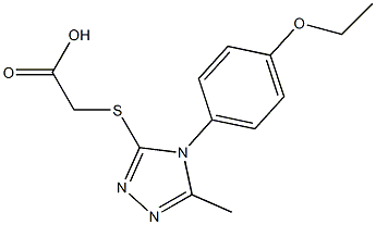 2-{[4-(4-ethoxyphenyl)-5-methyl-4H-1,2,4-triazol-3-yl]sulfanyl}acetic acid Struktur