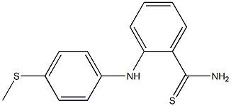 2-{[4-(methylsulfanyl)phenyl]amino}benzene-1-carbothioamide Struktur