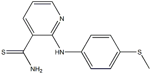 2-{[4-(methylsulfanyl)phenyl]amino}pyridine-3-carbothioamide Struktur