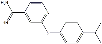 2-{[4-(propan-2-yl)phenyl]sulfanyl}pyridine-4-carboximidamide Struktur