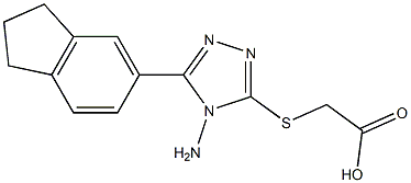 2-{[4-amino-5-(2,3-dihydro-1H-inden-5-yl)-4H-1,2,4-triazol-3-yl]sulfanyl}acetic acid Struktur