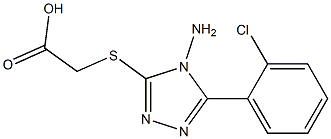 2-{[4-amino-5-(2-chlorophenyl)-4H-1,2,4-triazol-3-yl]sulfanyl}acetic acid Struktur