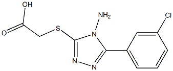 2-{[4-amino-5-(3-chlorophenyl)-4H-1,2,4-triazol-3-yl]sulfanyl}acetic acid Struktur