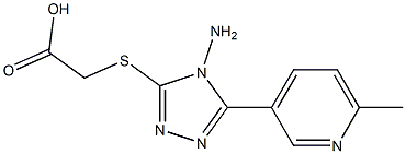 2-{[4-amino-5-(6-methylpyridin-3-yl)-4H-1,2,4-triazol-3-yl]sulfanyl}acetic acid Struktur