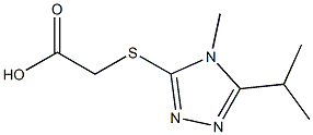 2-{[4-methyl-5-(propan-2-yl)-4H-1,2,4-triazol-3-yl]sulfanyl}acetic acid Struktur