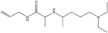 2-{[5-(diethylamino)pentan-2-yl]amino}-N-(prop-2-en-1-yl)propanamide Struktur