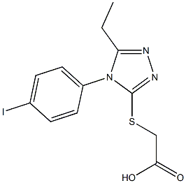 2-{[5-ethyl-4-(4-iodophenyl)-4H-1,2,4-triazol-3-yl]sulfanyl}acetic acid Struktur