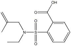 2-{[ethyl(2-methylprop-2-enyl)amino]sulfonyl}benzoic acid Struktur