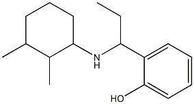 2-{1-[(2,3-dimethylcyclohexyl)amino]propyl}phenol Struktur