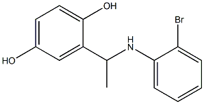 2-{1-[(2-bromophenyl)amino]ethyl}benzene-1,4-diol Struktur