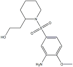 2-{1-[(3-amino-4-methoxybenzene)sulfonyl]piperidin-2-yl}ethan-1-ol Struktur