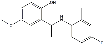 2-{1-[(4-fluoro-2-methylphenyl)amino]ethyl}-4-methoxyphenol Struktur