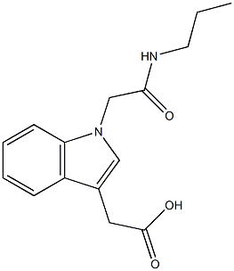 2-{1-[(propylcarbamoyl)methyl]-1H-indol-3-yl}acetic acid Struktur