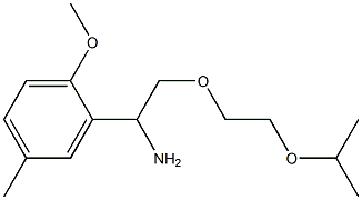 2-{1-amino-2-[2-(propan-2-yloxy)ethoxy]ethyl}-1-methoxy-4-methylbenzene Struktur