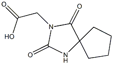 2-{2,4-dioxo-1,3-diazaspiro[4.4]nonan-3-yl}acetic acid Struktur