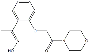 2-{2-[1-(hydroxyimino)ethyl]phenoxy}-1-(morpholin-4-yl)ethan-1-one Struktur