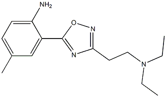 2-{3-[2-(diethylamino)ethyl]-1,2,4-oxadiazol-5-yl}-4-methylaniline Struktur