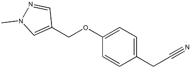 2-{4-[(1-methyl-1H-pyrazol-4-yl)methoxy]phenyl}acetonitrile Struktur