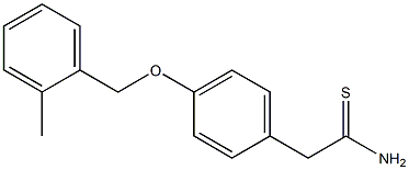 2-{4-[(2-methylphenyl)methoxy]phenyl}ethanethioamide Struktur