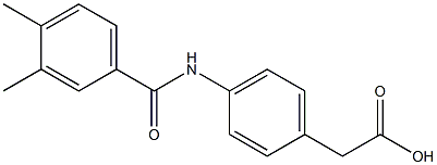 2-{4-[(3,4-dimethylbenzene)amido]phenyl}acetic acid Struktur